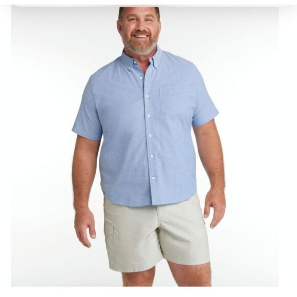 L.L. Bean Wrinkle Resistant Traditional Fit Button Down Short Sleeve Oxford Shir - Picture 1 of 8